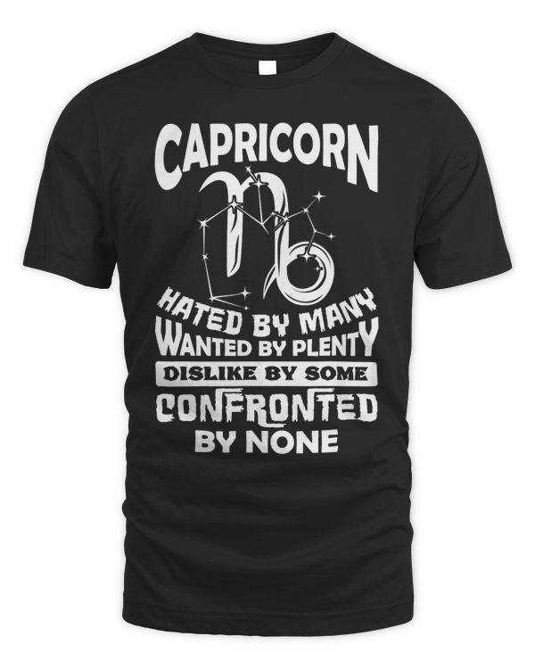 Capricorn Hated By Many December January Zodiac Birthday T-Shirt