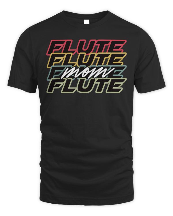 Flute Mom Shirt, Funny Retro Style Band Gift T-Shirt