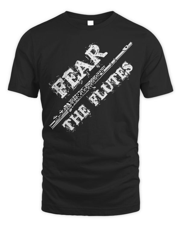 Flute Music Gift Fear The Flute Marching Band Flutist Pullover Hoodie
