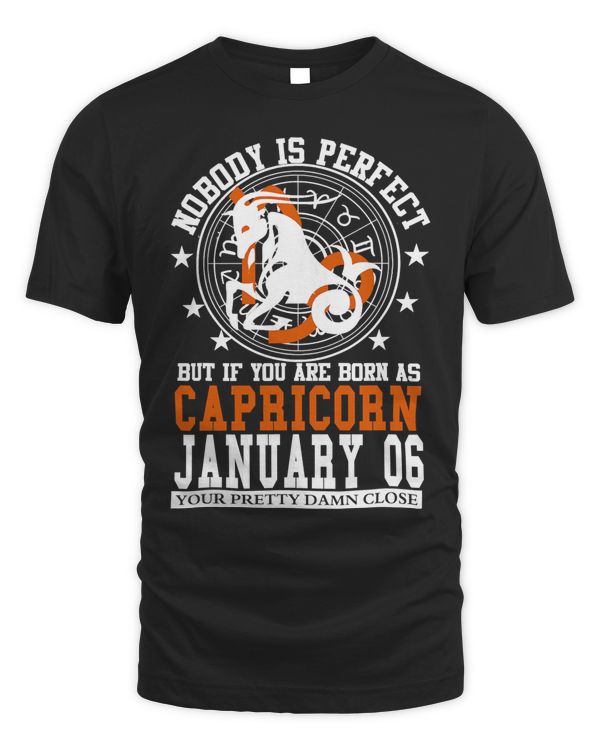 Capricorn January 06 Zodiac Astrology Star Horoscope Sign T-Shirt