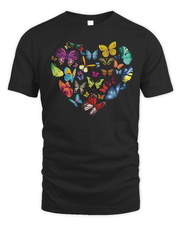 Butterfly heart Butterflies lover lepidopterist men women T-Shirt