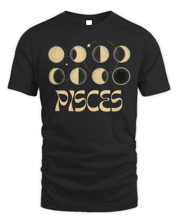 Moon Phases February March Zodiac Pisces Star Sign Birthday Tank Top