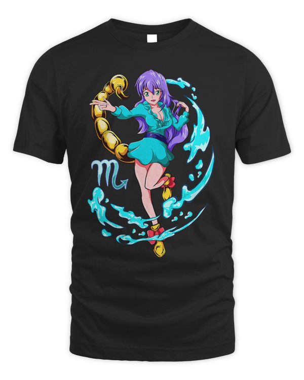 Anime Girl Manga Horoscope Scorpio October November T-Shirt