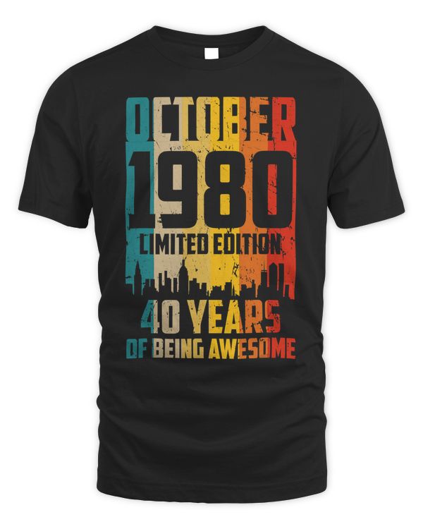 Born in 1980 October Birthday Libra & Scorpio Star Sign T-Shirt