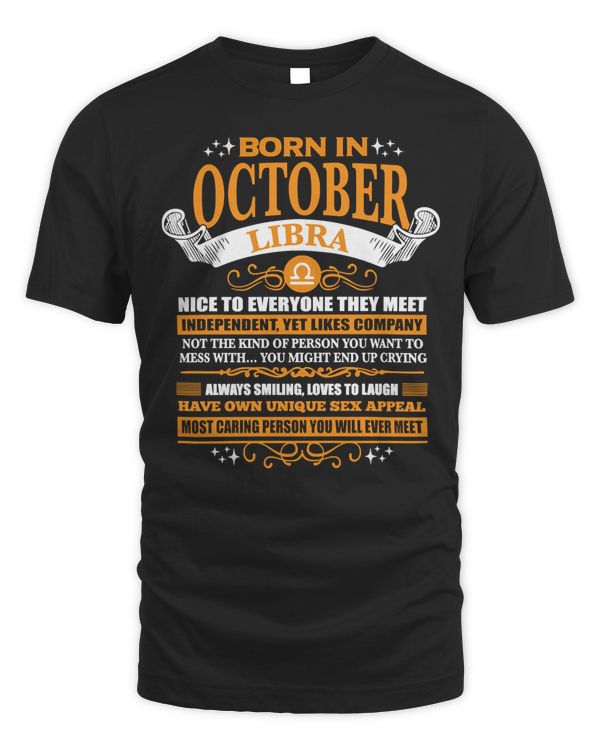BORN IN OCTOBER LIBRA Facts Cute Zodiac Women Men Gifts Pullover Hoodie