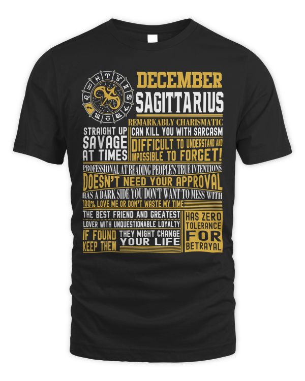 Best born in December Sagittarius zodiac t shirts men, women T-Shirt