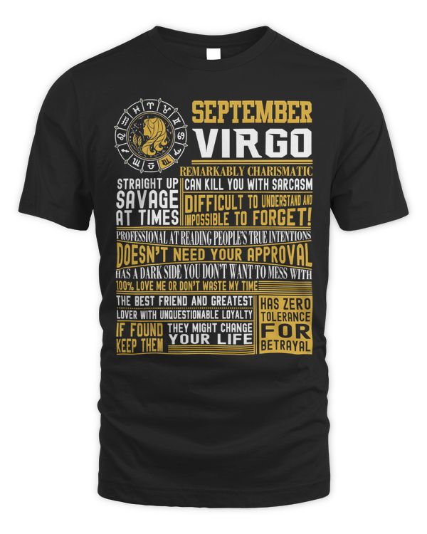 Best Born in September Virgo Facts Shirts for Mens, Womens