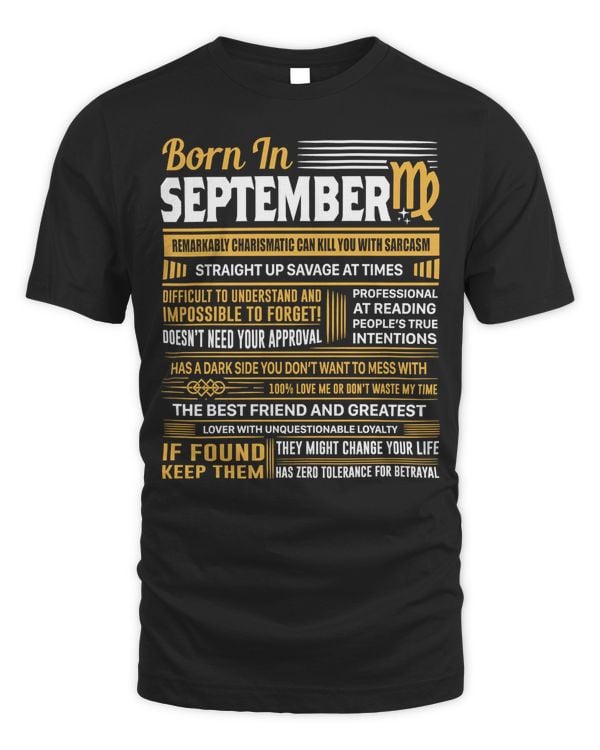 Born In September Virgo Funny Birthday Gift Pullover Hoodie