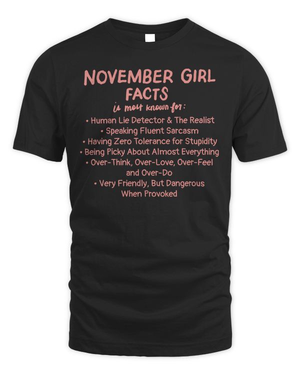 November Girl Facts Birthday Gifts Born Scorpio Sagittarius Pullover Hoodie