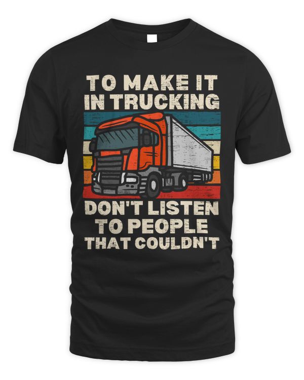Retro Vintage Trucker Big Rig Truck Driver Gift Classic T-Shirt