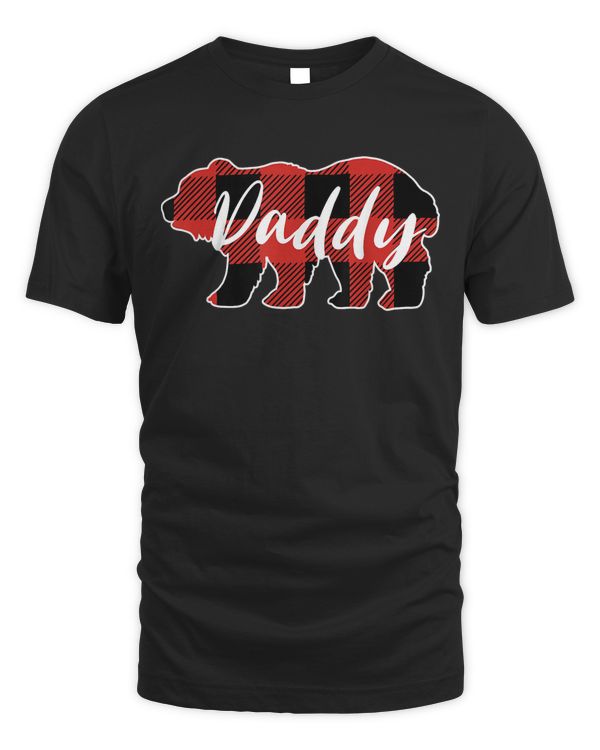 Buffalo Plaid Daddy Bear T-shirt Fathers Day Gifts