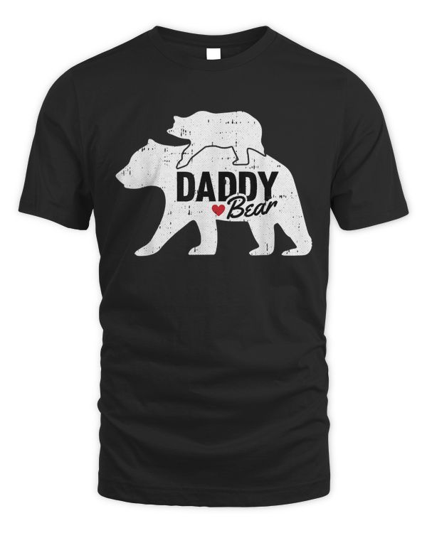 Daddy Bear Fathers Day Cute Baby Cub Papa Dad-a Pops T-Shirt