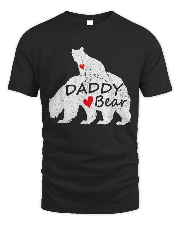 Daddy Bear with 1 One Cub Dad Fathers Day T-Shirt