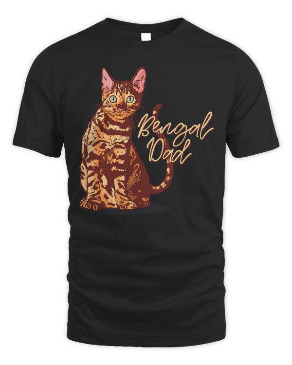Bengal Cat Dad I Domestic Family Animal  Friend T-Shirt