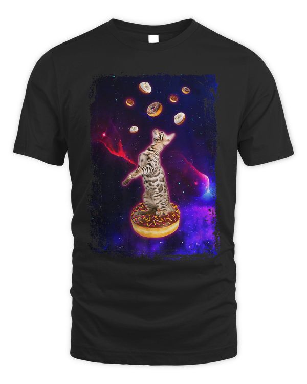 Bengal Cat in Space T-Shirt - Ocicat Kitty in Space Tee Premium T-Shirt