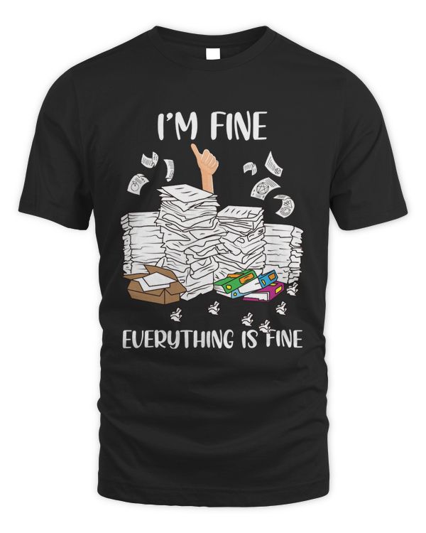 Im fine everything is fine grading paper Funny Busy teacher Pullover Hoodie