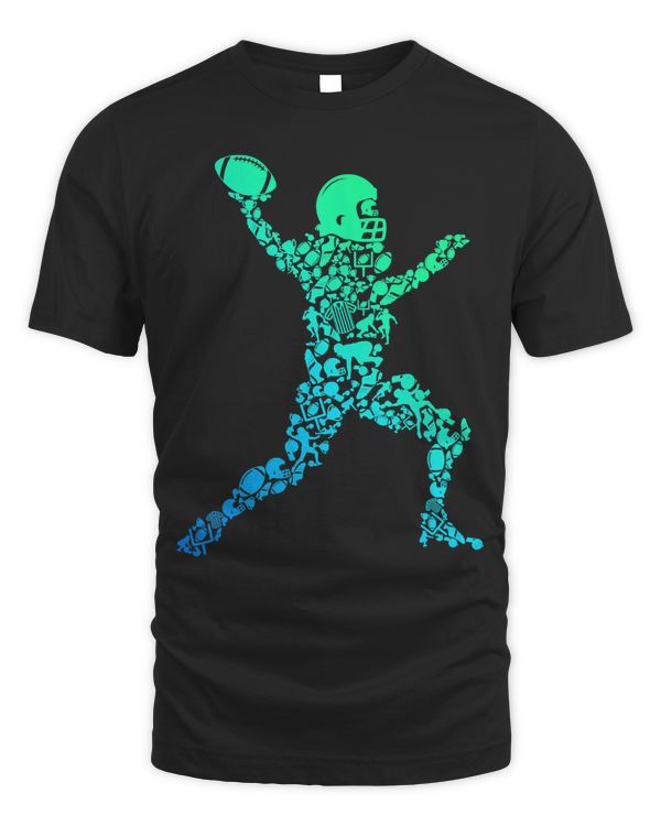 Football American Football Boys Kids Men T-Shirt Copy