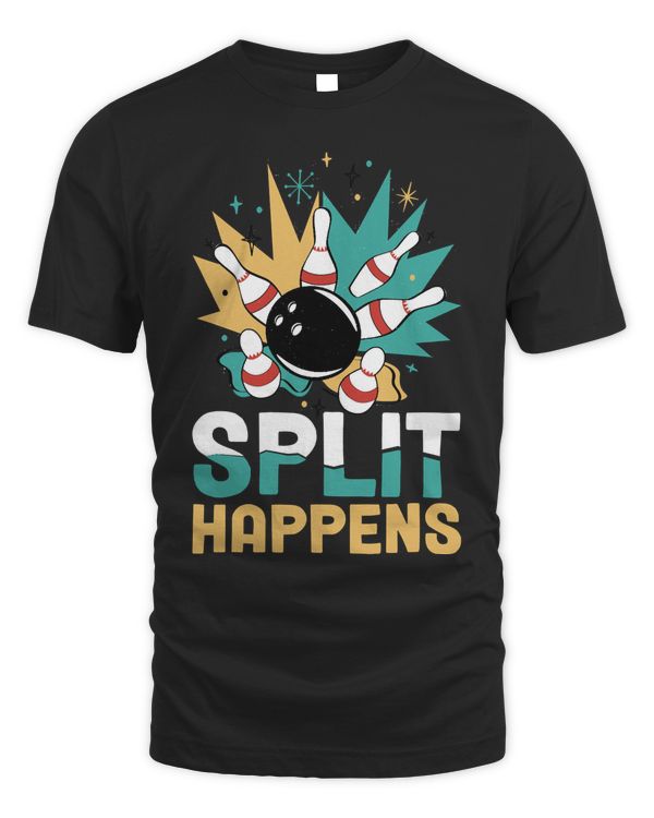 Split Happens Bowling Funny Bowling Gift Classic T-Shirt
