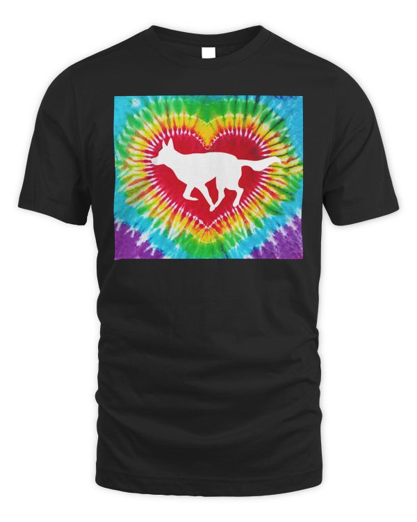 Tie Dye Heart Dog Classic T-Shirt