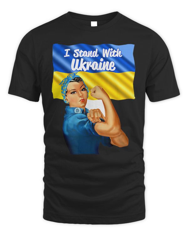 Rosy riveter I stand with Ukraine peace stop war gift Classic T-Shirt