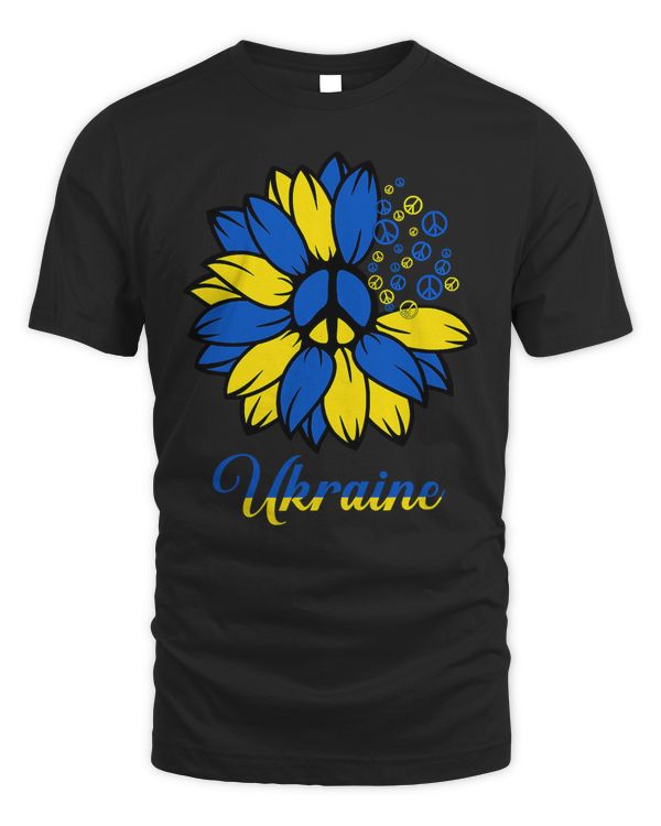 Ukraine Peace Sunflower Support Ukraine Ukrainian Flag T-Shirt