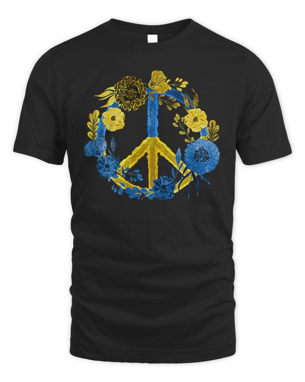 Sunflower Ukrainian Peace Love Ukraine Stand With Ukraine Premium T-Shirt