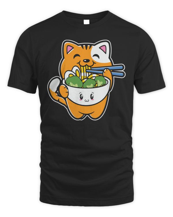 New cat quote ramen cat kawaii anime t-shirt