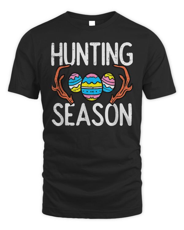 Hunting Season Eggs Antler Funny Easter Egg Hunt Hunter Kids T-Shirt