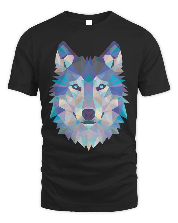Geometric Wolf Tee
