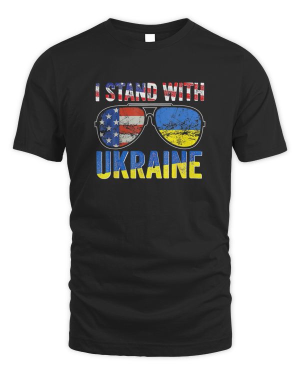 Best Sale support ukraine i stand with ukraine ukrainian us flag vintage t-shirt