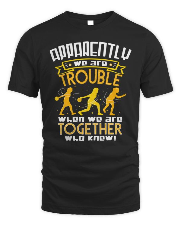 Funny Bowling Quote Girls Trouble Female Bowler T-Shirt