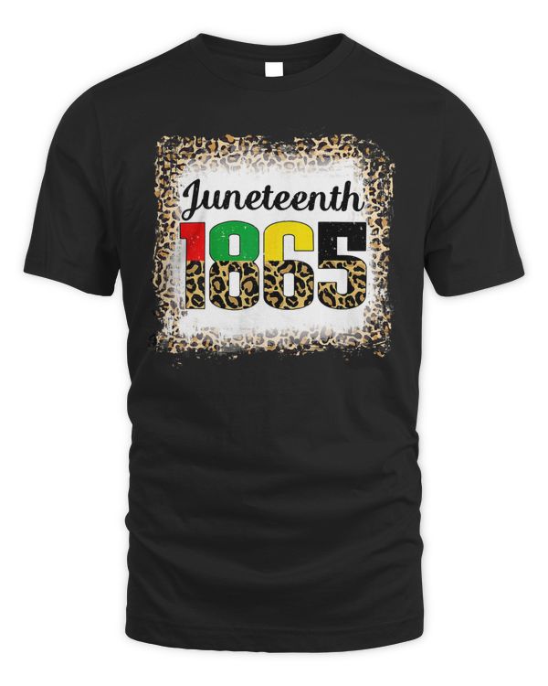Bleached Juneteenth Leopard American African 1865 Flag Pride