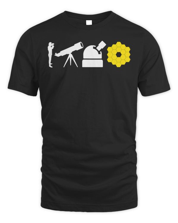 Evolution Of Astronomy Telescopes James Webb Space Telescope T-Shirt