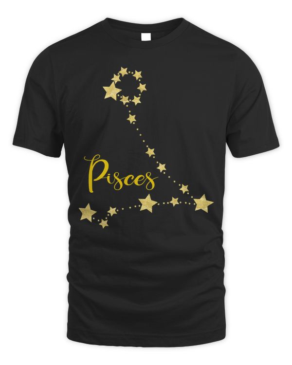Astrology Pisces T-Shirt with Constellation