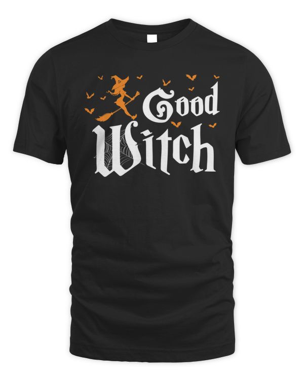 Good Witch Halloween Flying Broomstick Cute T-Shirt