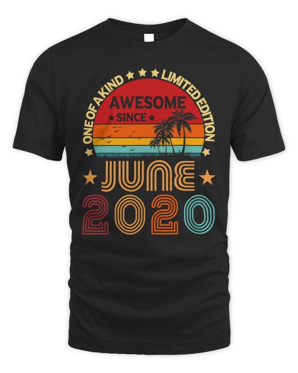 2nd Birthday Awesome Since June 2020 Vintage