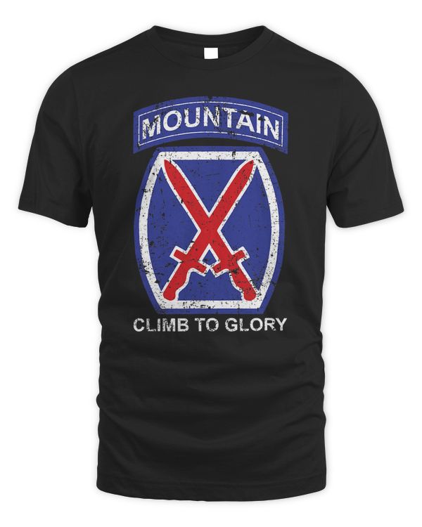 10th Mountain Division T Shirt Climb To Glory - 20324