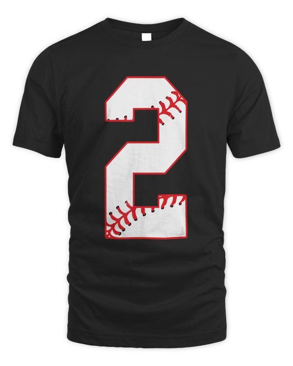 2nd Birthday Baseball T-Shirt 2 Years Old Party