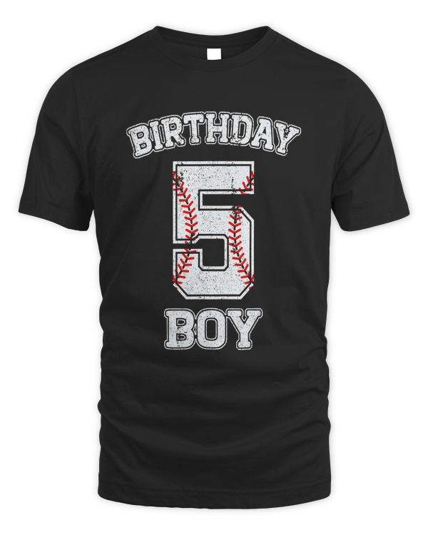 5th Birthday Gift Shirt 5th Baseball Born in 2014 T-Shirt