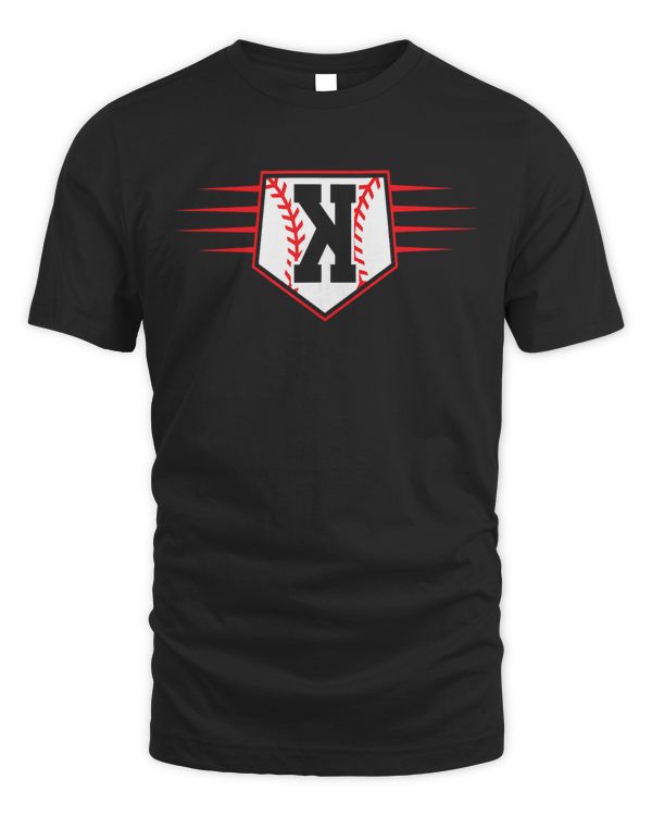Backwards K Baseball Pitcher Strikeout Graphic T-Shirt
