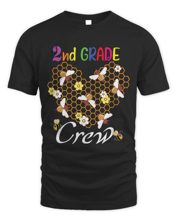 2nd Grade Crew Bee Honeycomb Teacher Back To School Gift T-Shirt