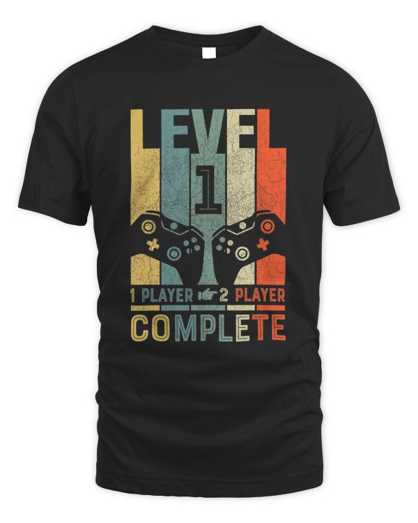 1 Anniversary Shirt Level 1 Complete 1st Wedding Anniversary