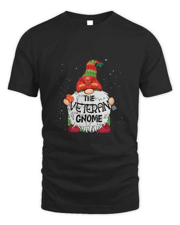 Veteran Gnome Christmas Tree Light T-Shirt