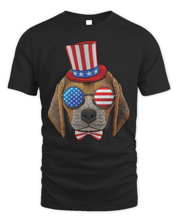 Beagle 4th of July American USA Uncle Sam Hat 35 Dog Lover