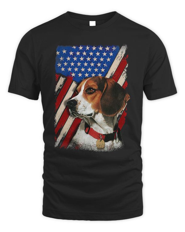 Beagle American Flag Bandana Patriotic 4th Of July 80 Dog Lover