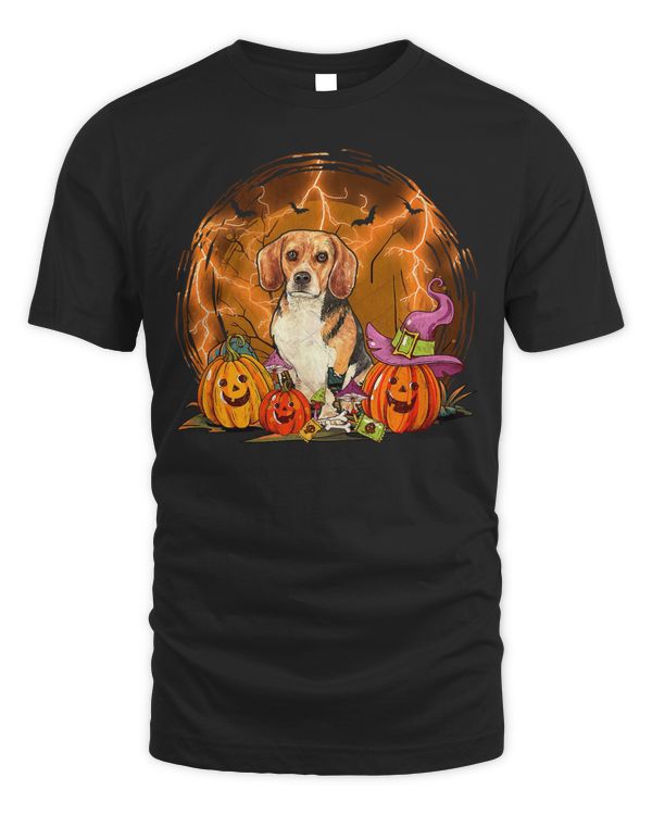 Beagle Halloween Beagle Puppy Dog Lovers Pumpkin Distressed 177 Dog Lover