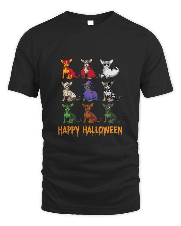 Funny Chihuahua Dog Happy Halloween Dogs Lovers Gifts T-Shirt Classic T-Shirt