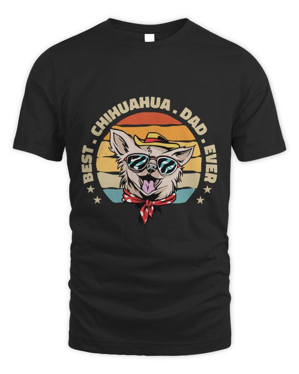 Best Chihuahua Dad Ever Retro, Chihuahua Puppy Dog Lover Classic T-Shirt