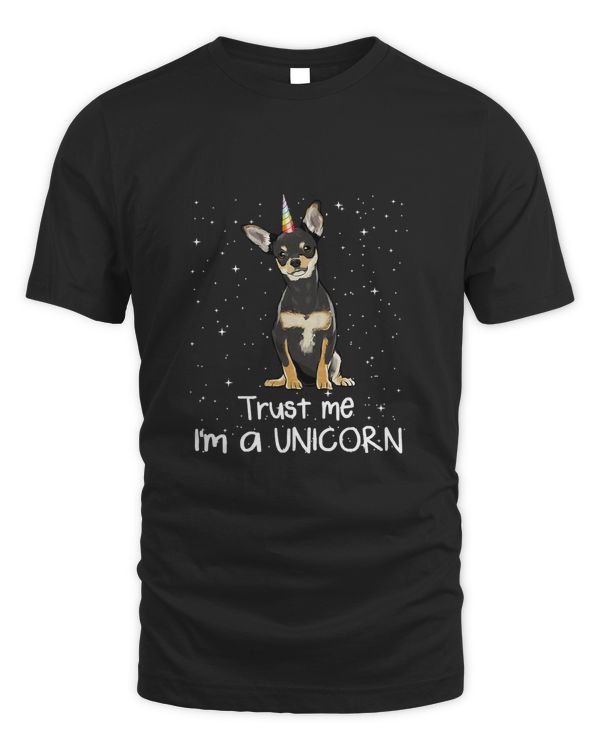 Black Chihuahua Trust Me Im A Unicorn Dog Classic T-Shirt