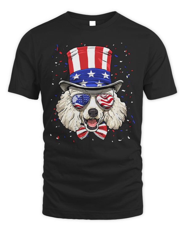 Poodle Dog 4th of July American Dog USA Flag 189